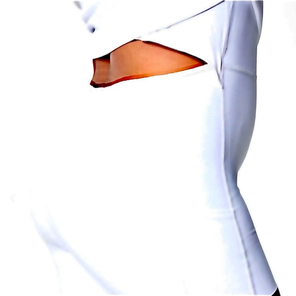 Spanx Half-Zip Rib White Minidress - Picture 7 of 13